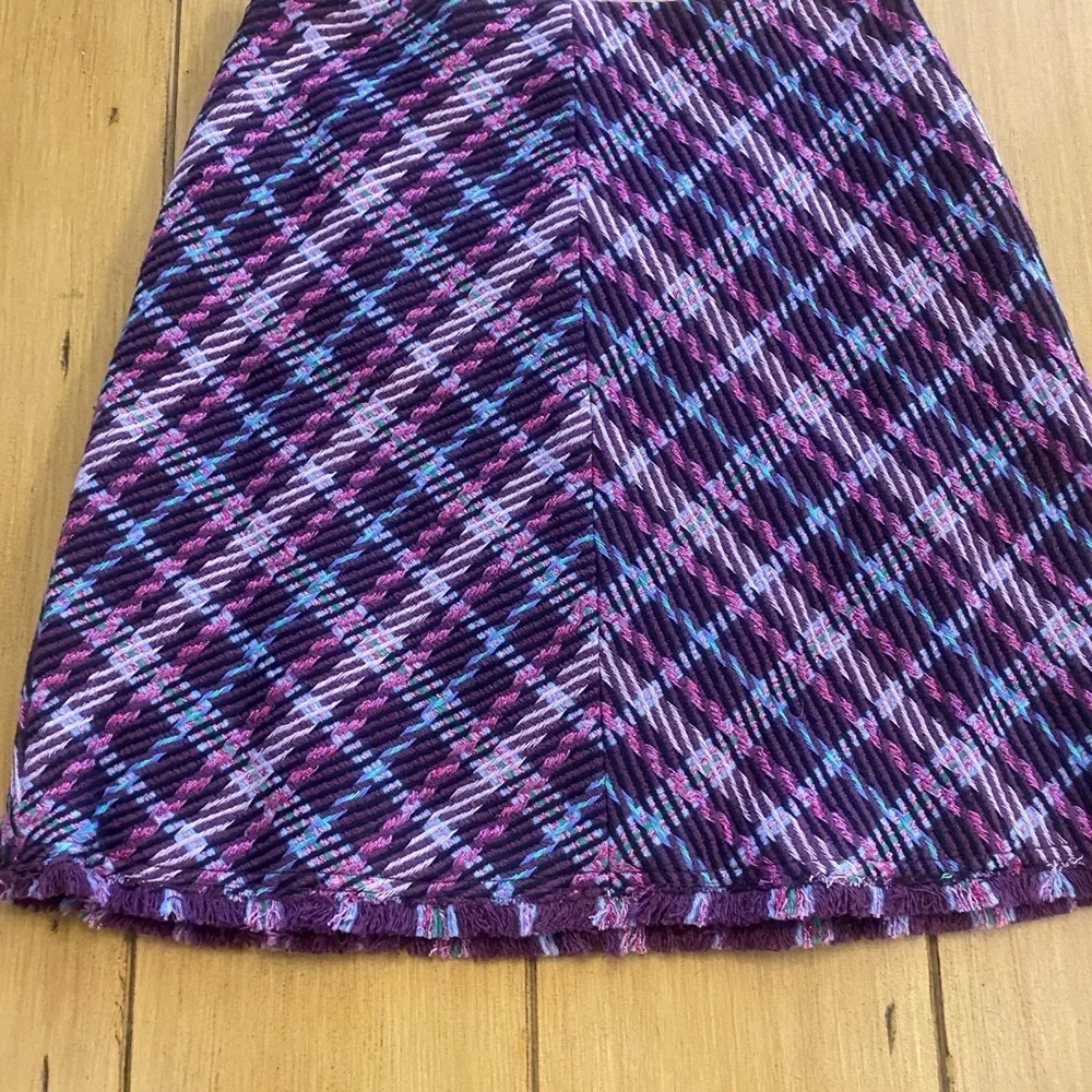 Kate Spade Women’s Tweed Plaid Mini Plumtree Skirt Purple Pink Size New 0
